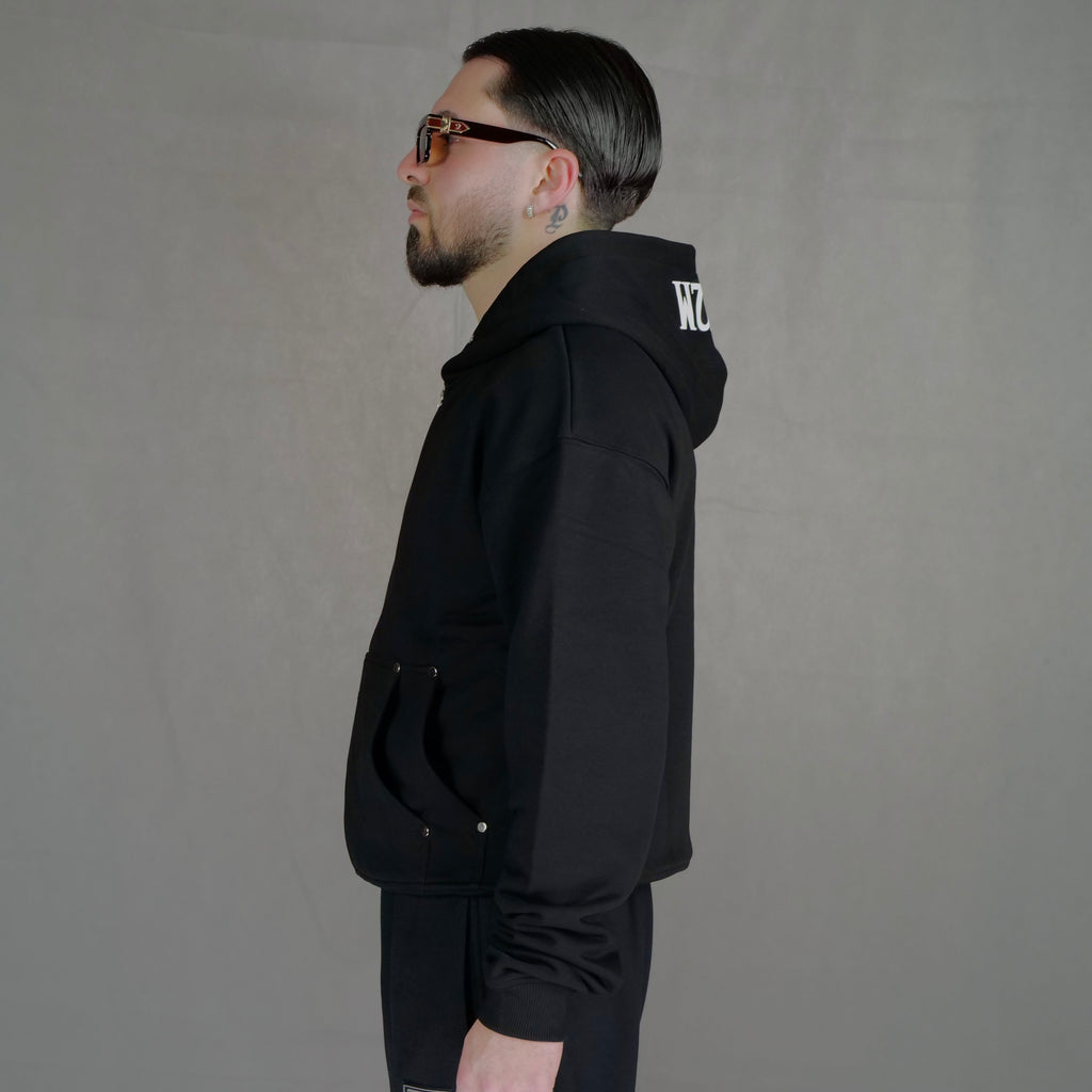 Double Pocket Zip Hoodie